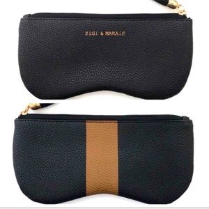 Zigi & Marais Faux Leather Eyeglasses Sunglasses Glasses Soft Case Tassel Clutch